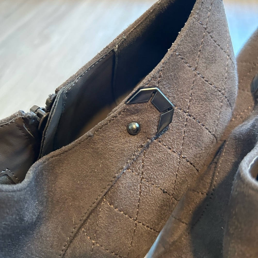 Women’s Dark gray suede ankle Pumps size 10 - Picture 8 of 10